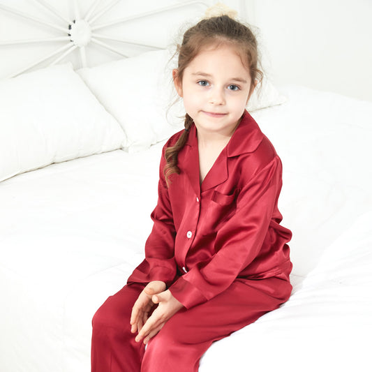 Simple Silk Pajamas For Kids