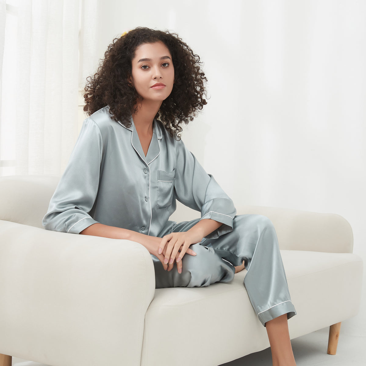 Classic Silk Pajamas Set For Women