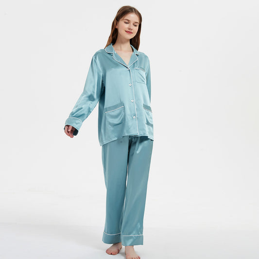 22 Momme Women's Full Length Classic Silk Pajamas
