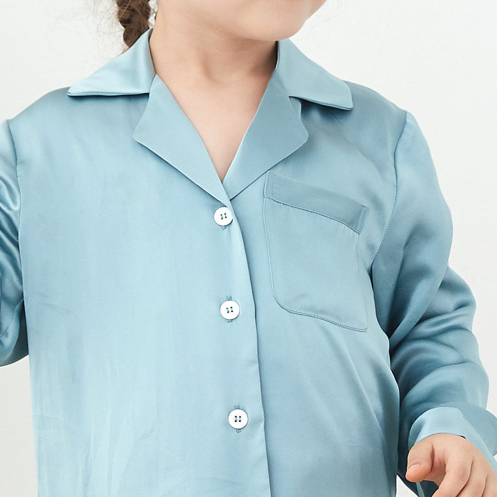 Simple Silk Pajamas For Kids