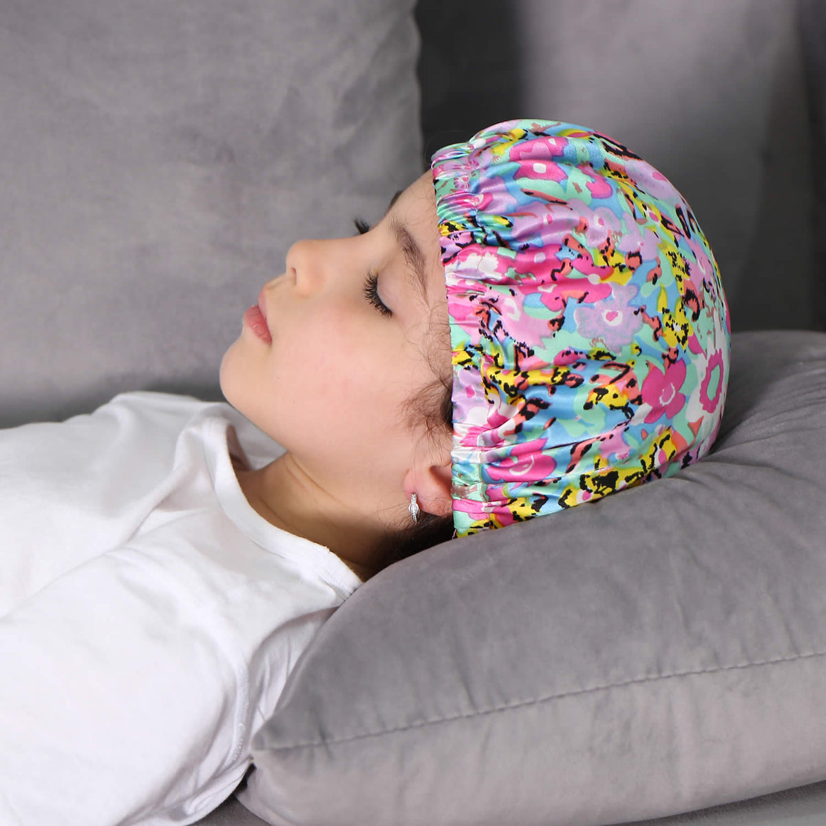 Baby Silk Bonnet Silk Sleep Cap for Kids Silk Hair Wrap for