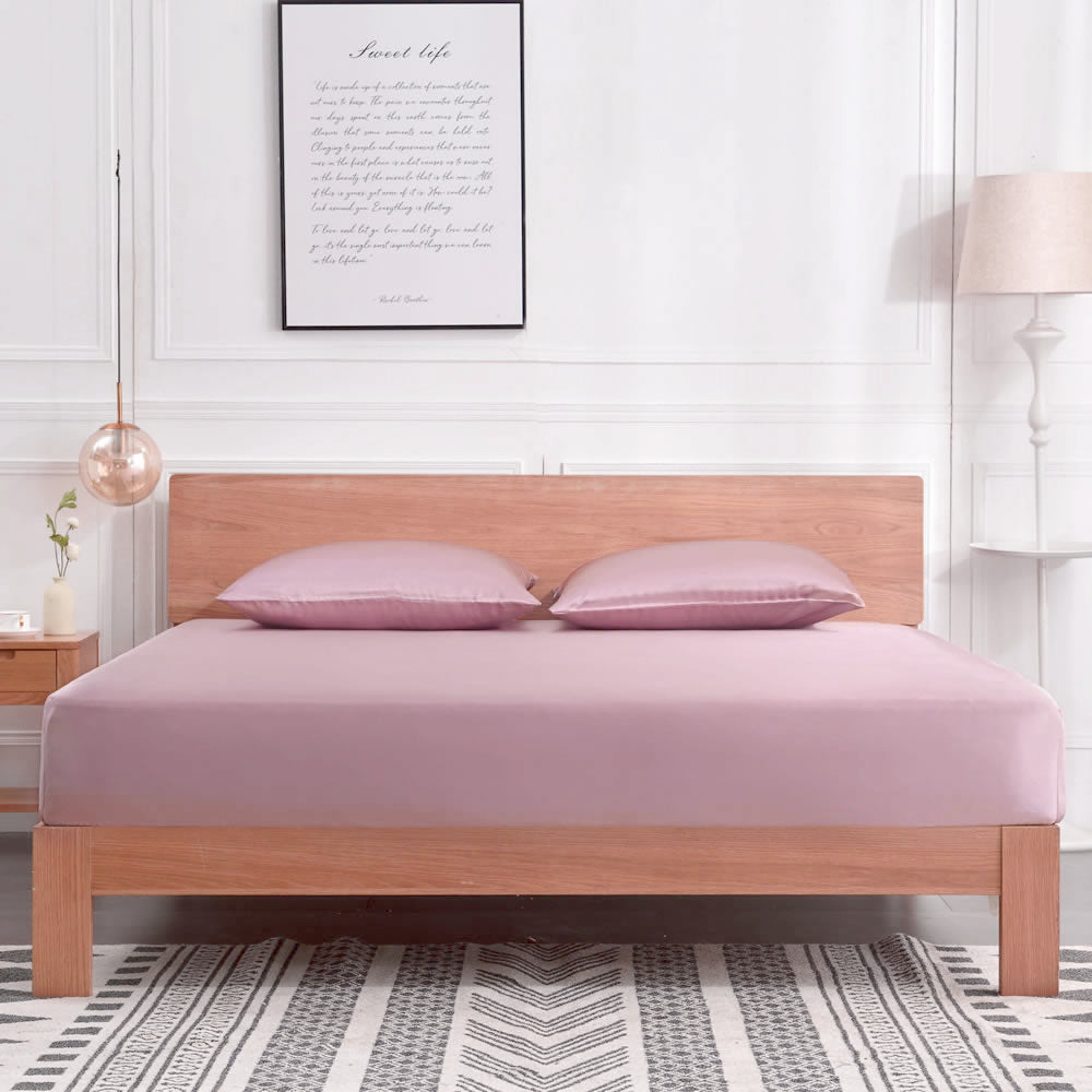 3PCS 30 Momme Silk Fitted Sheets Pillowcase Set