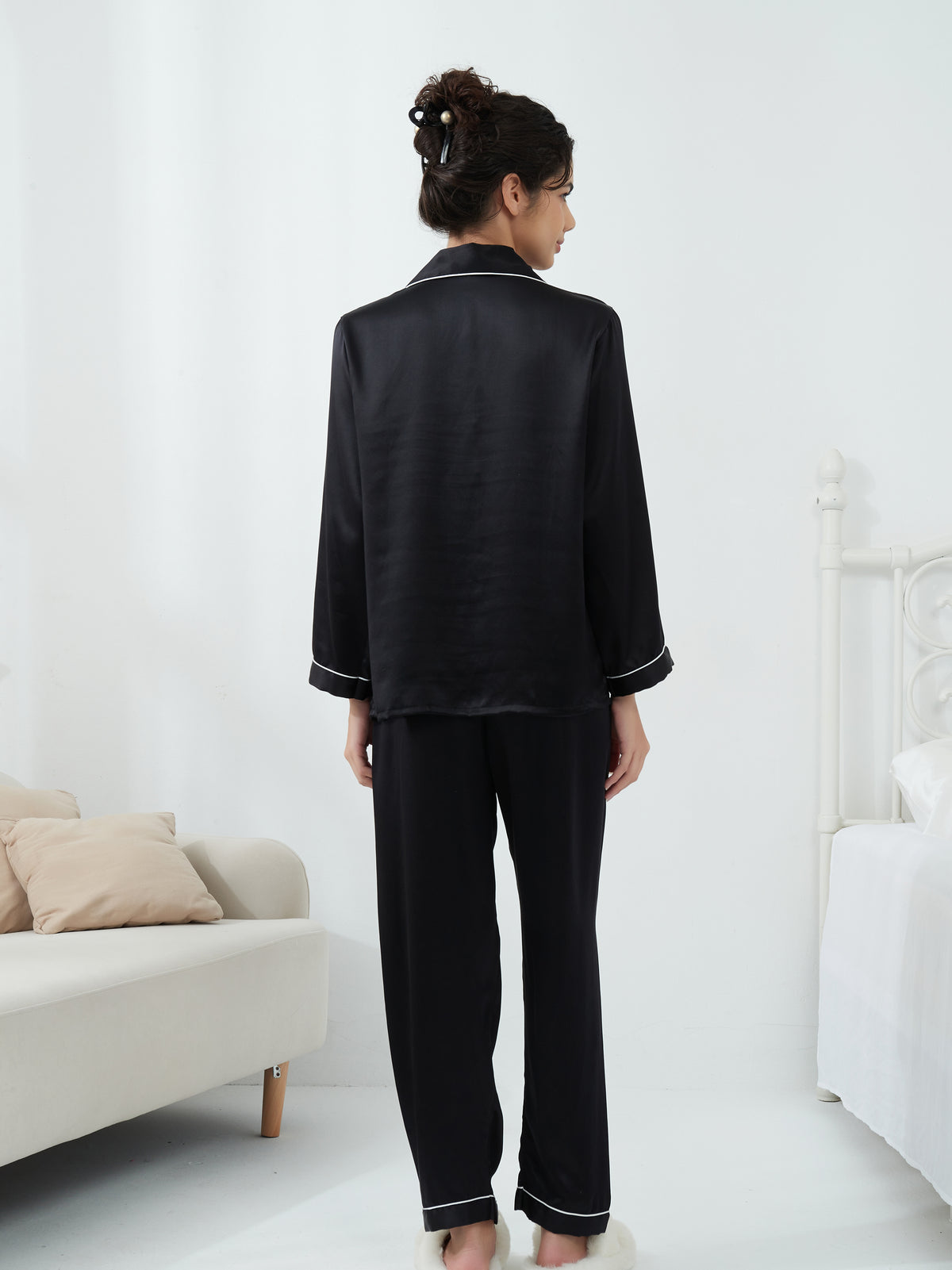 Women's Classic Full Length Silk Pajamas