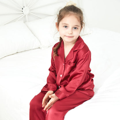 Simple Silk Pajamas For Kids