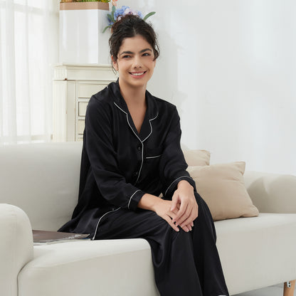 Women's Classic Full Length Silk Pajamas