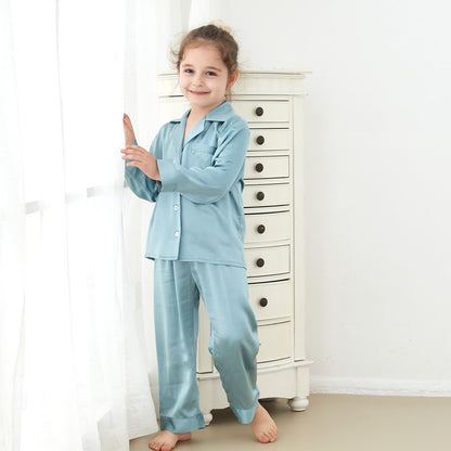 Simple Silk Pajamas For Kids