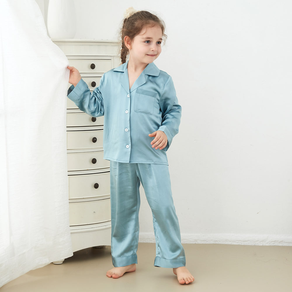 Simple Silk Pajamas For Kids