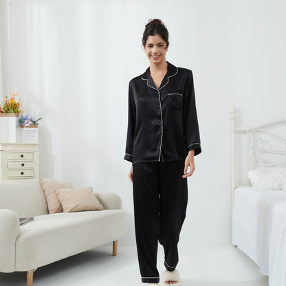 Women's Classic Full Length Silk Pajamas