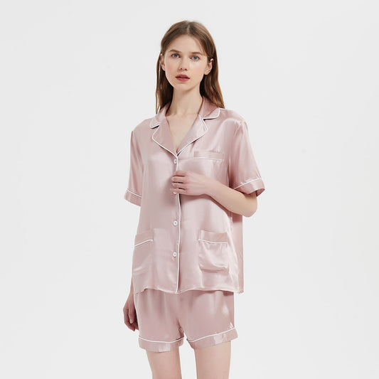 22 Momme Summer Women Short Silk Pajamas