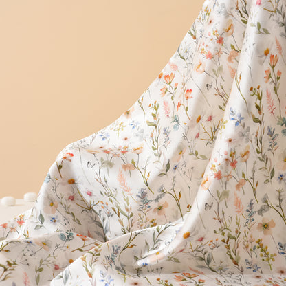 Rustic Floral Print Silk Pillowcase