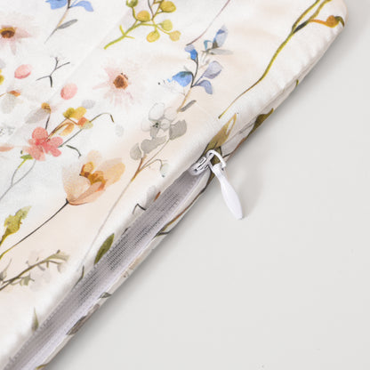 Rustic Floral Print Silk Pillowcase