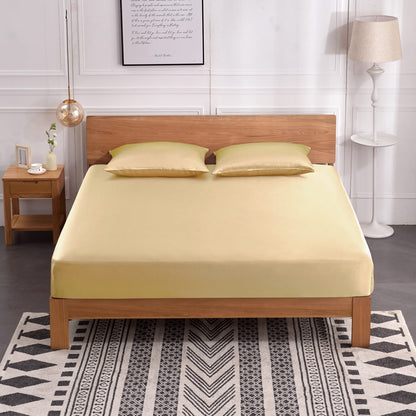 3PCS 30 Momme Silk Fitted Sheets Pillowcase Set