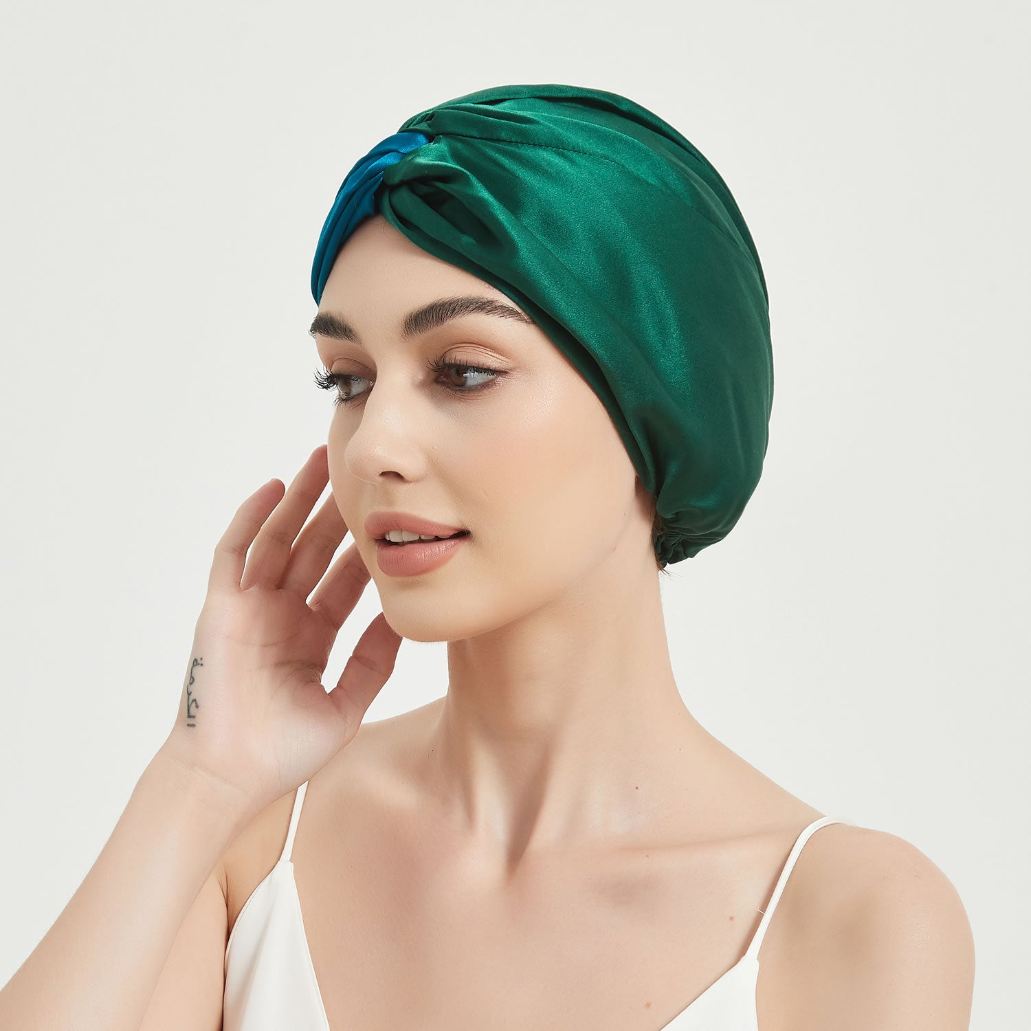 Silk Twisted Turban - Contrast Color