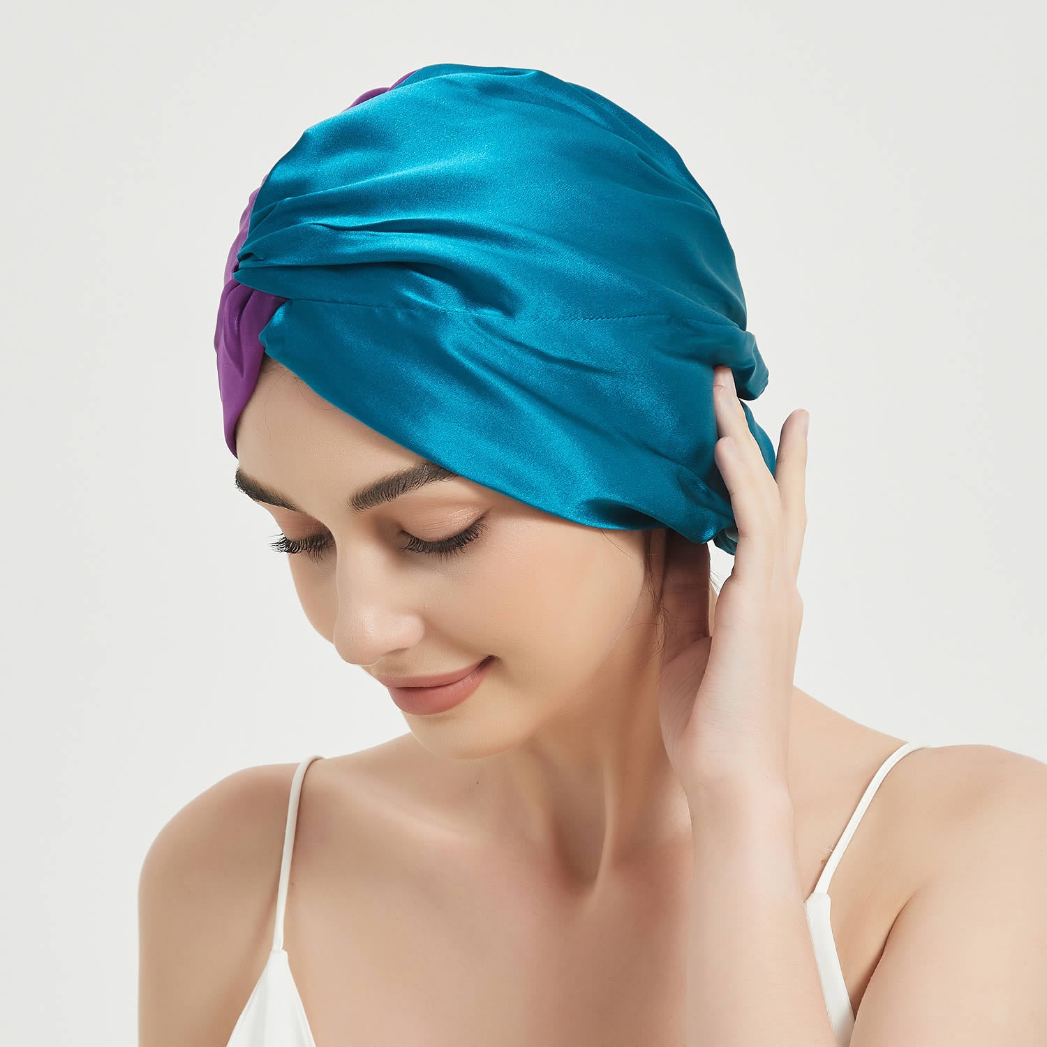 Silk Twisted Turban - Contrast Color