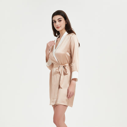 Women Loose Short Kimono Silk Robe