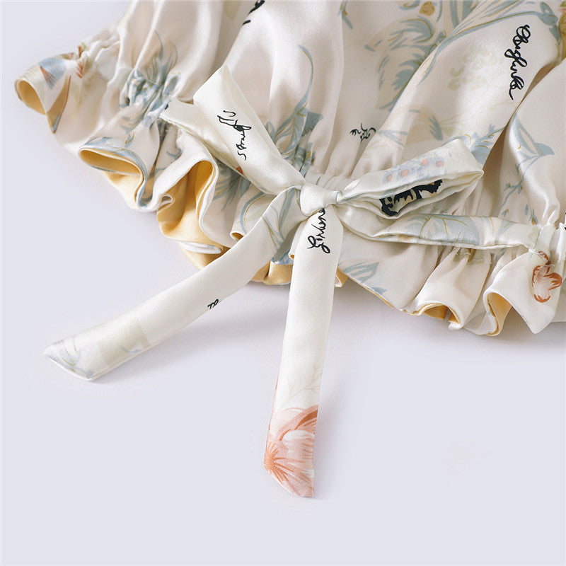 Silk Frills Bonnet - Floral Print
